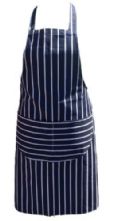 Traditional Butchers Stripe Navy Blue Apron